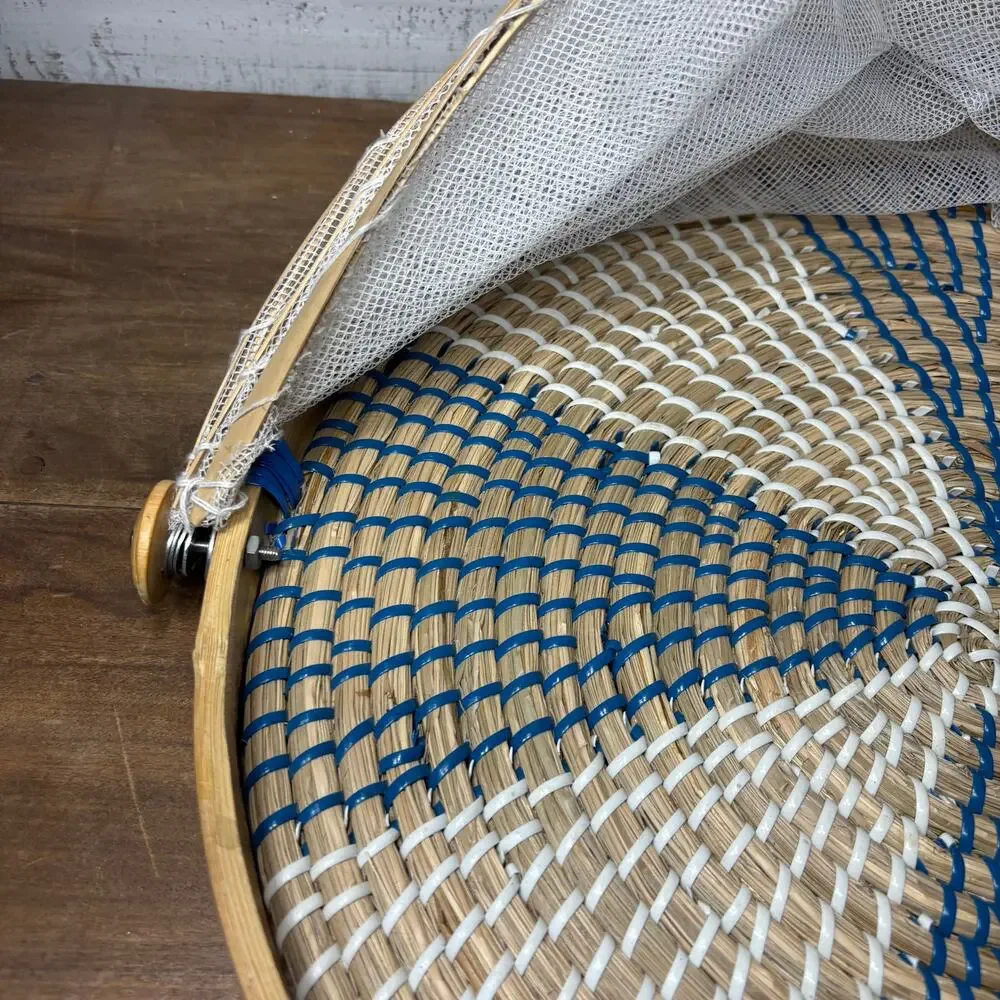 Woven Seagrass Food Tent Basket Tray